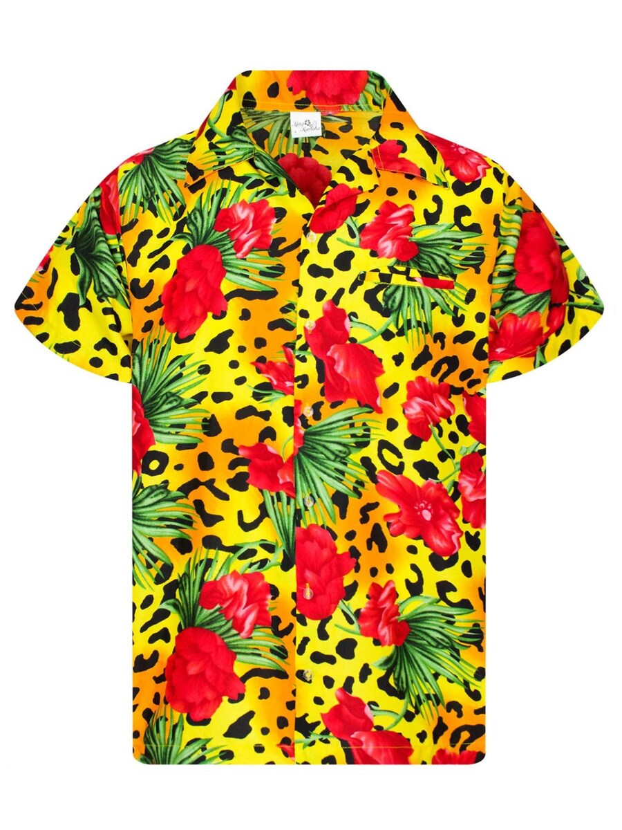 

Рубашка King Kameha Leopard Flowers, желтый