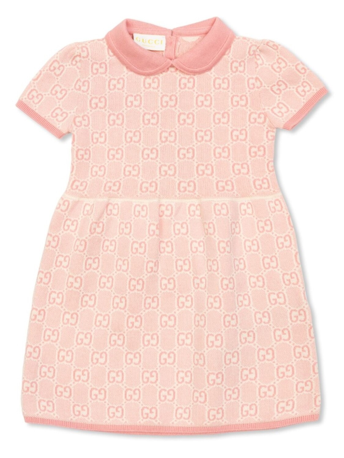 

Платье Gucci Kids GG из хлопка, розовый