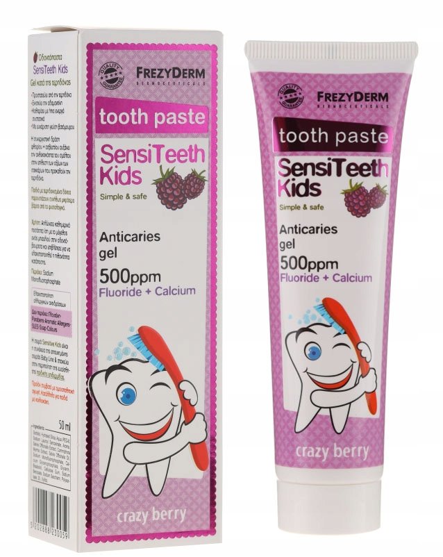 

Зубная паста для детей от 3 до 6 лет FREZYDERM SensiTeeth 500 ppm 50 мл