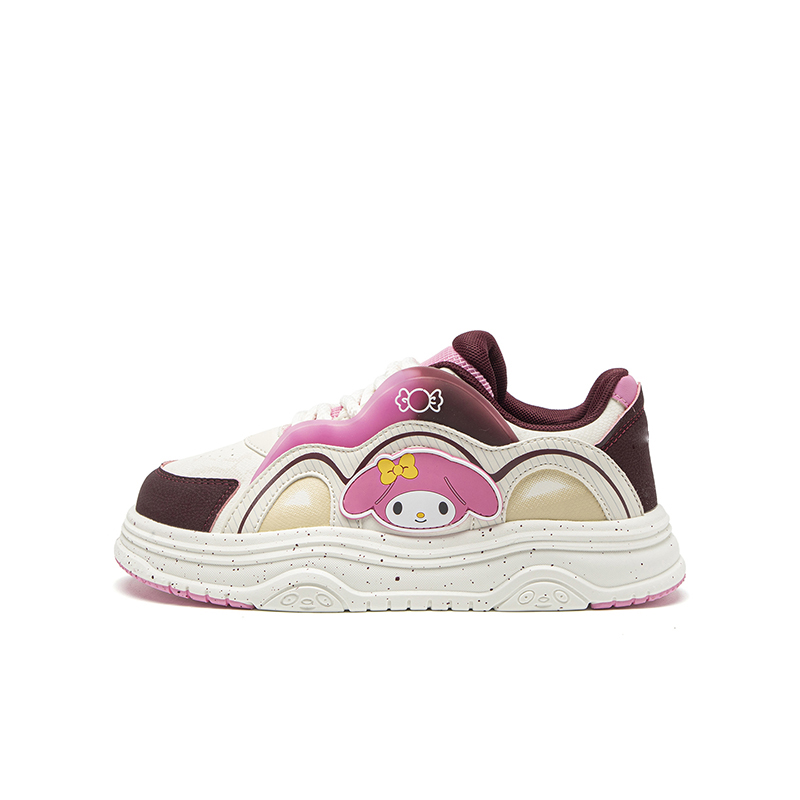 

Антиударные, устойчивые к истиранию, дышащие, легкие, амортизирующие низкие детские скейтбординговые ботинки unisex Sanrio, бежевый/коричневый