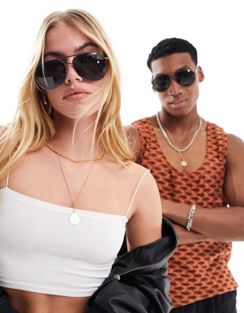 

Солнцезащитные очки-авиаторы Jeepers Peepers из бронзы