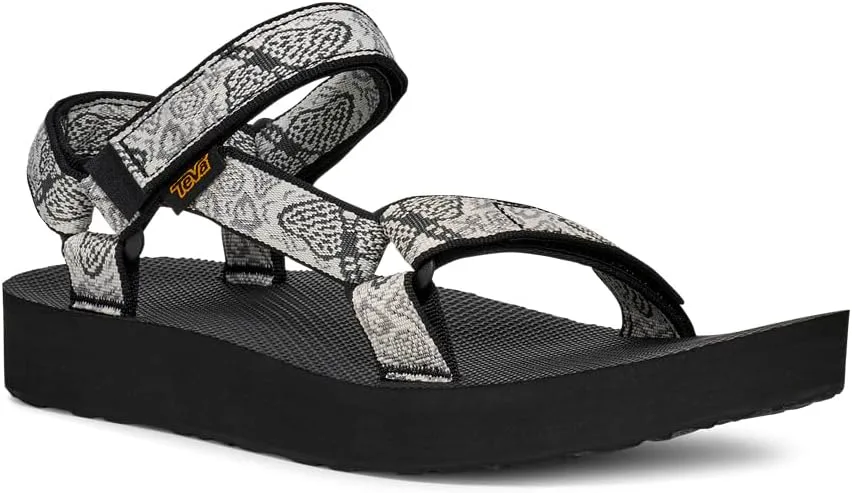 Женские сандалии Teva Midform Universal на танкетке, черно-белый