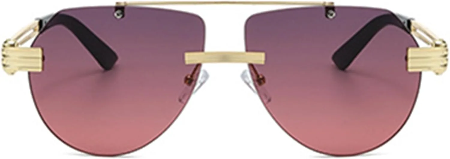 

Женские солнцезащитные очки Bullabulling Fashion Pilot в стиле ретро, ​​квадратные, с двойной перемычкой, в стиле 70-х и 90-х, с защитой от УФ-излучения, Gold Purple
