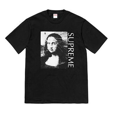 

Футболка mona lisa printing short sleeve black Supreme, черный