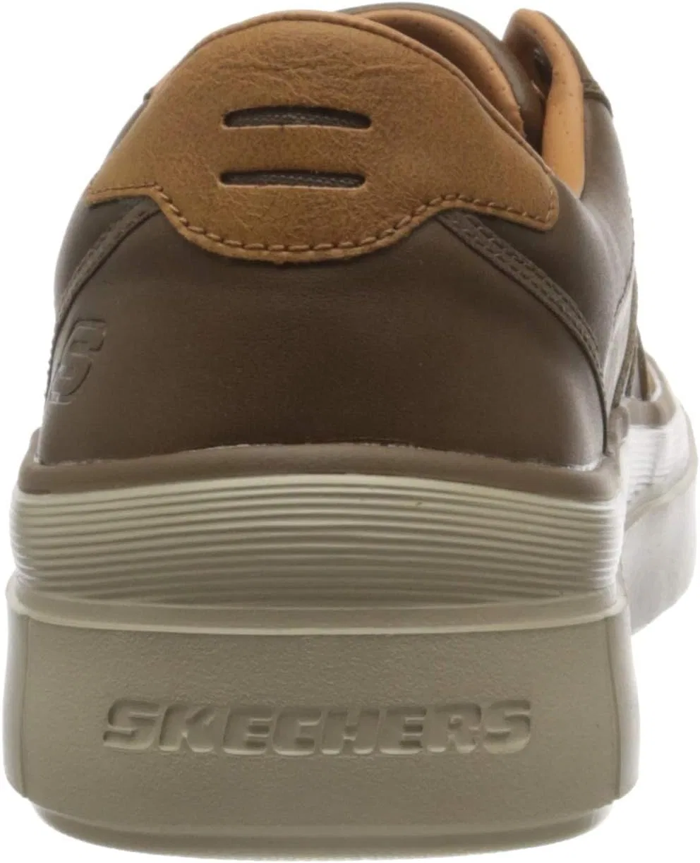 Мужские кроссовки Skechers Viewport Brambo, Dark Brown Leather — фото 3