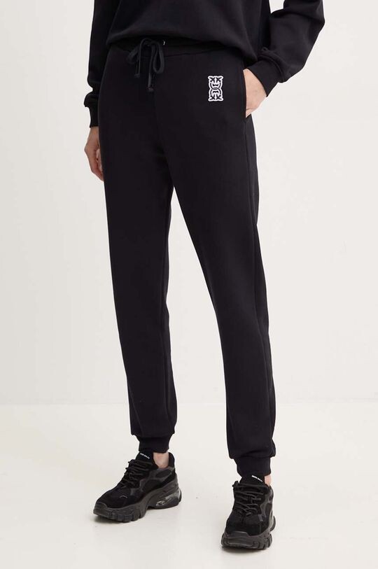 

Хлопковые спортивные штаны Pinko, черный