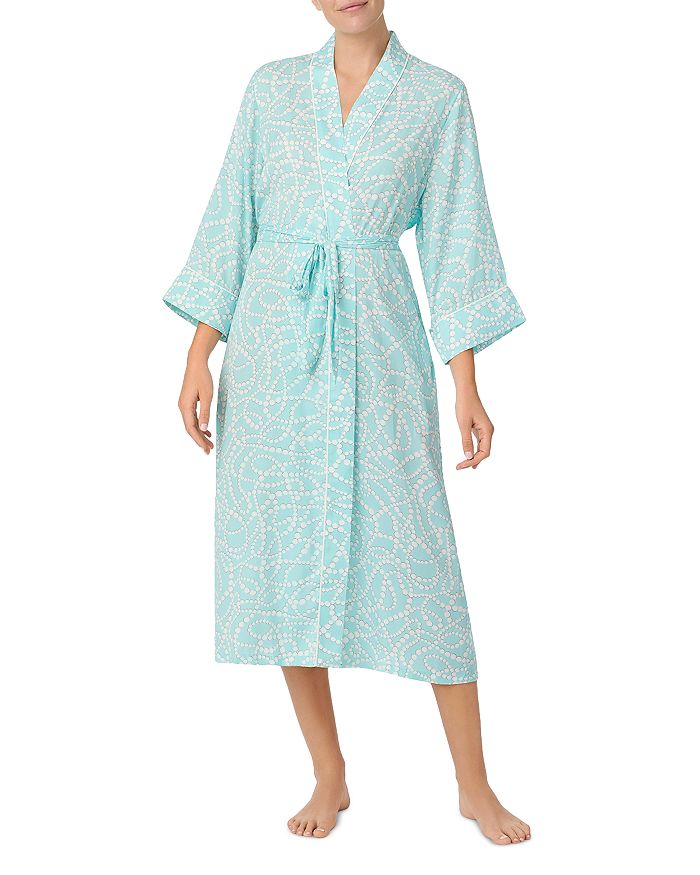 

Шелковый запашной халат Charmeuse kate spade new york, синий