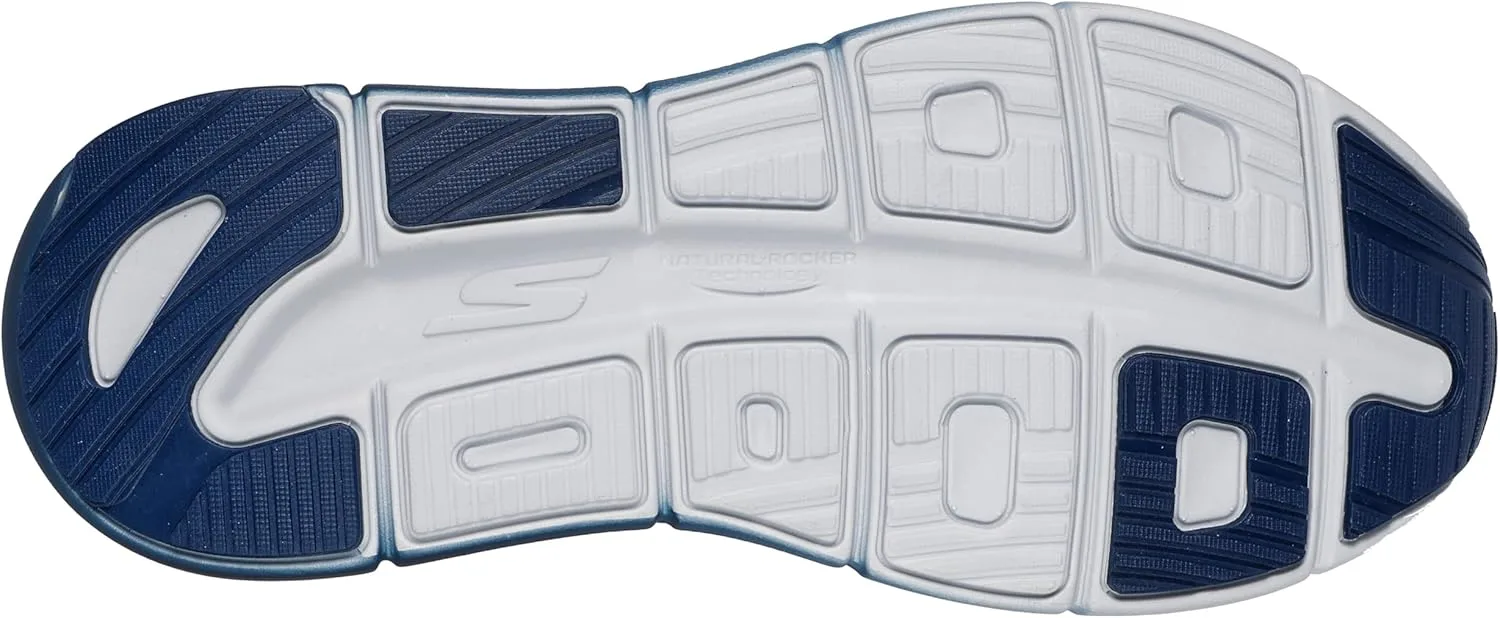 Мужские слипоны Skechers Max Cushioning Premier 2.0 Ascendant II Hands-Free Solidus, синий/оранжевый — фото 2