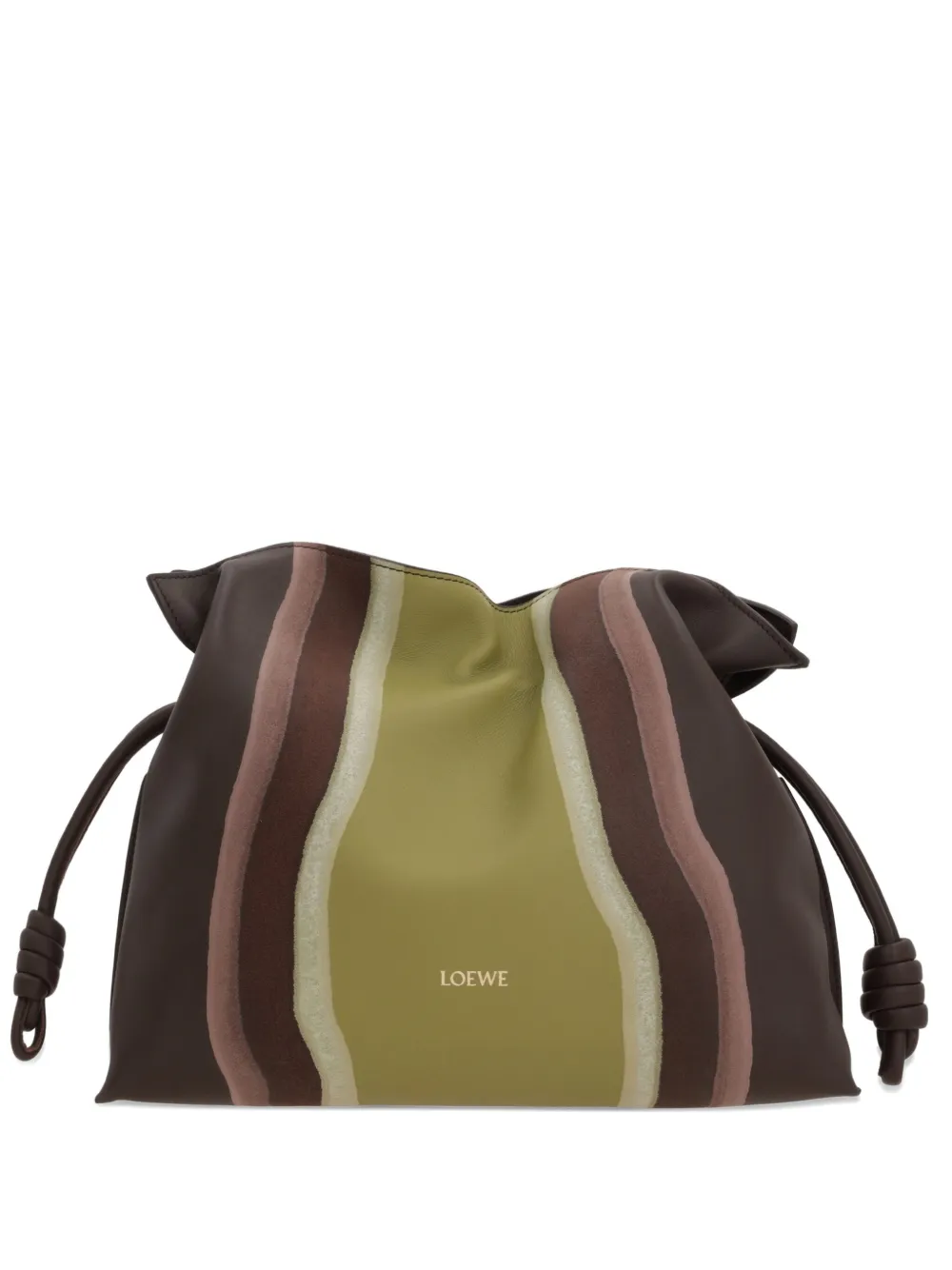 

Сумка на плечо в полоску LOEWE, коричневый