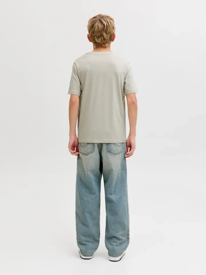 Футболка Star из хлопка JACK & JONES Junior, бежевый — фото 2