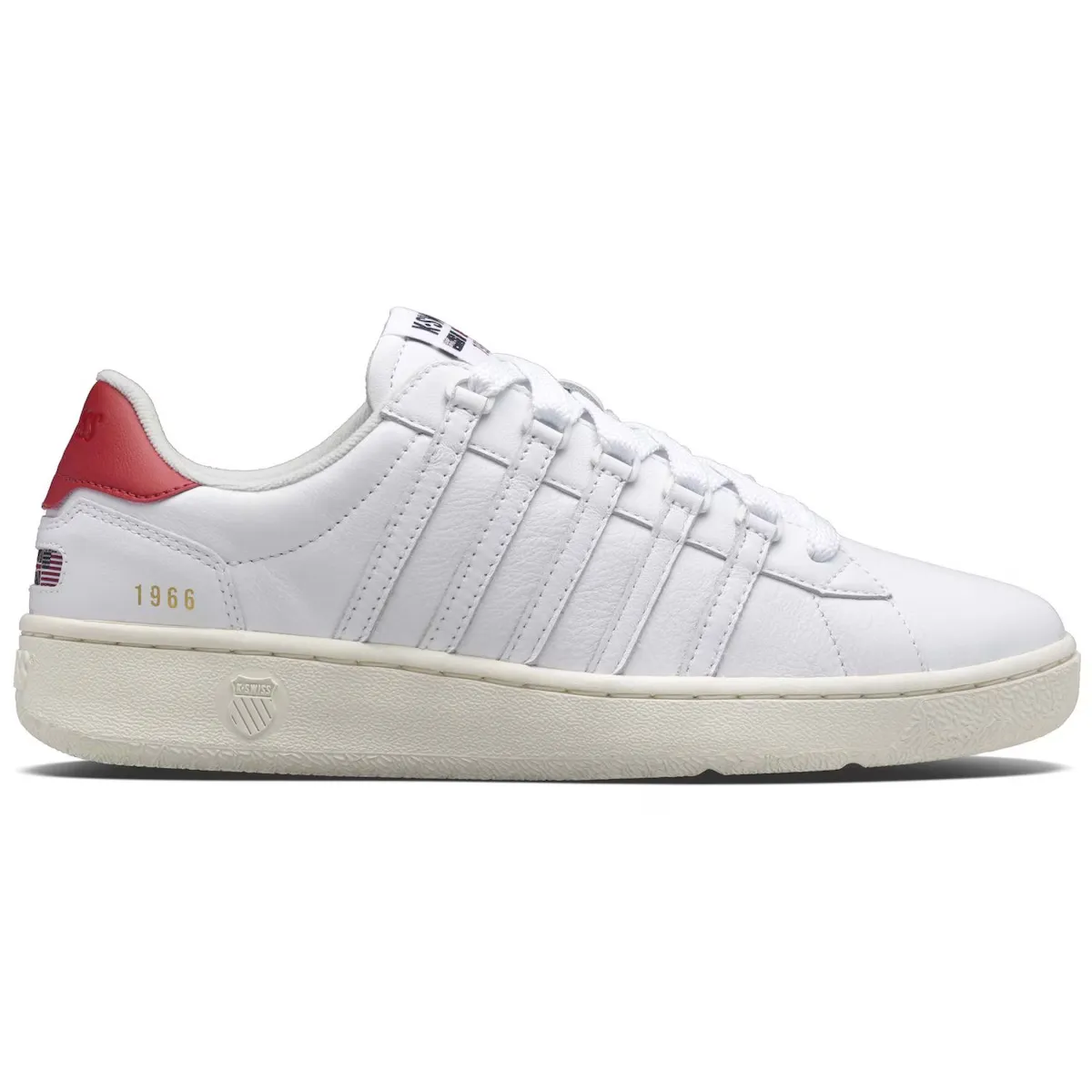 

SLAMM CLASSIC CC K·Швейцарские мужские повседневные кроссовки K-Swiss, белый/красный