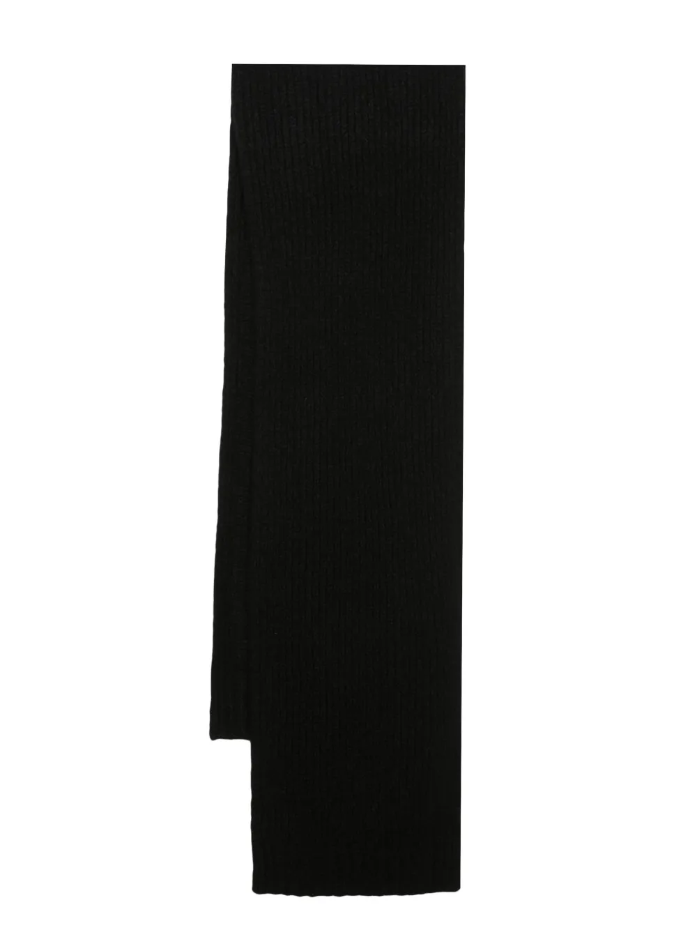 

Кашемировый шарф в рубчик ALLUDE, черный