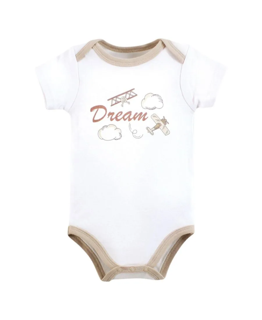 Комплект из пяти хлопковых комбинезонов-боди Hudson Baby, Hot Air Balloon — фото 3