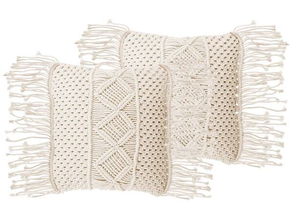 

Подушка Beliani 2 шт YORTAN, 40x10x45 см цвет beige/creme