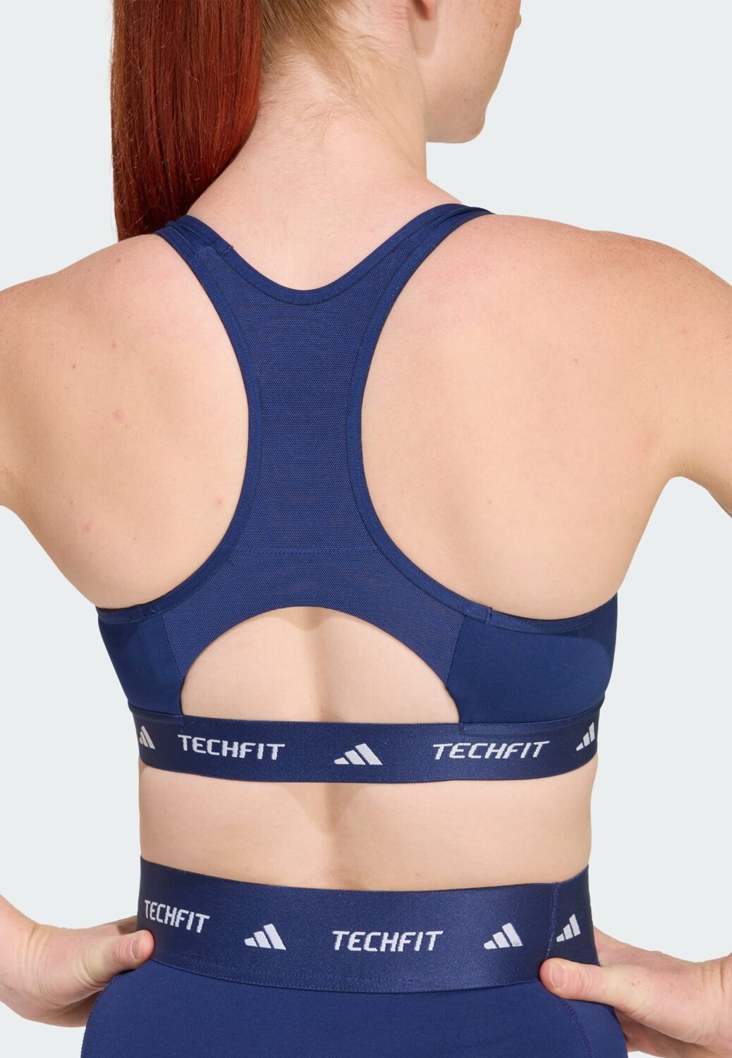 Adidas Performance Спортивный бюстгальтер-бралетт 'TECHFIT' в темно-синем цвете — фото 4