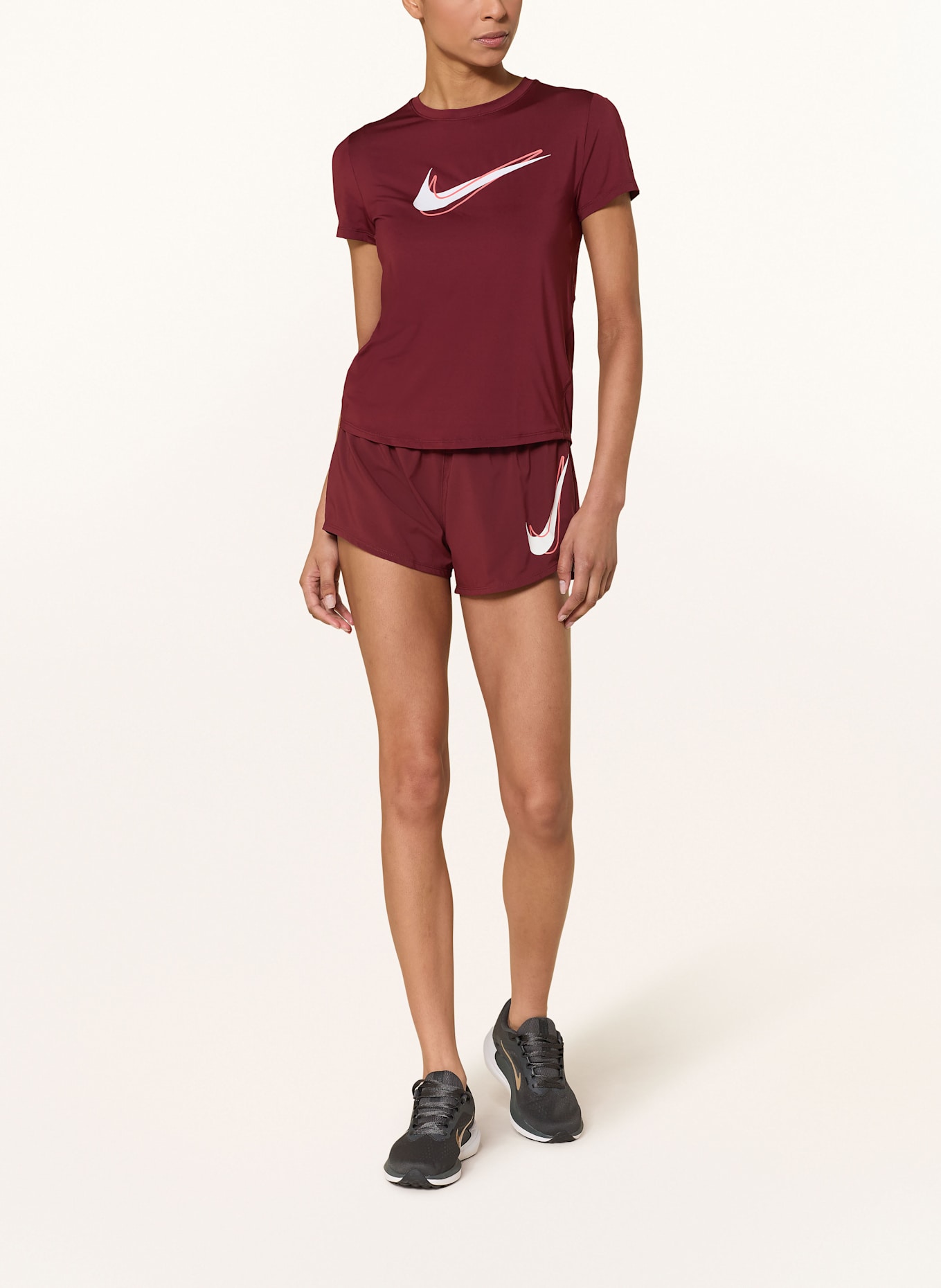 Шорты для бега 2 в 1 с одним swoosh Nike, красный — фото 2