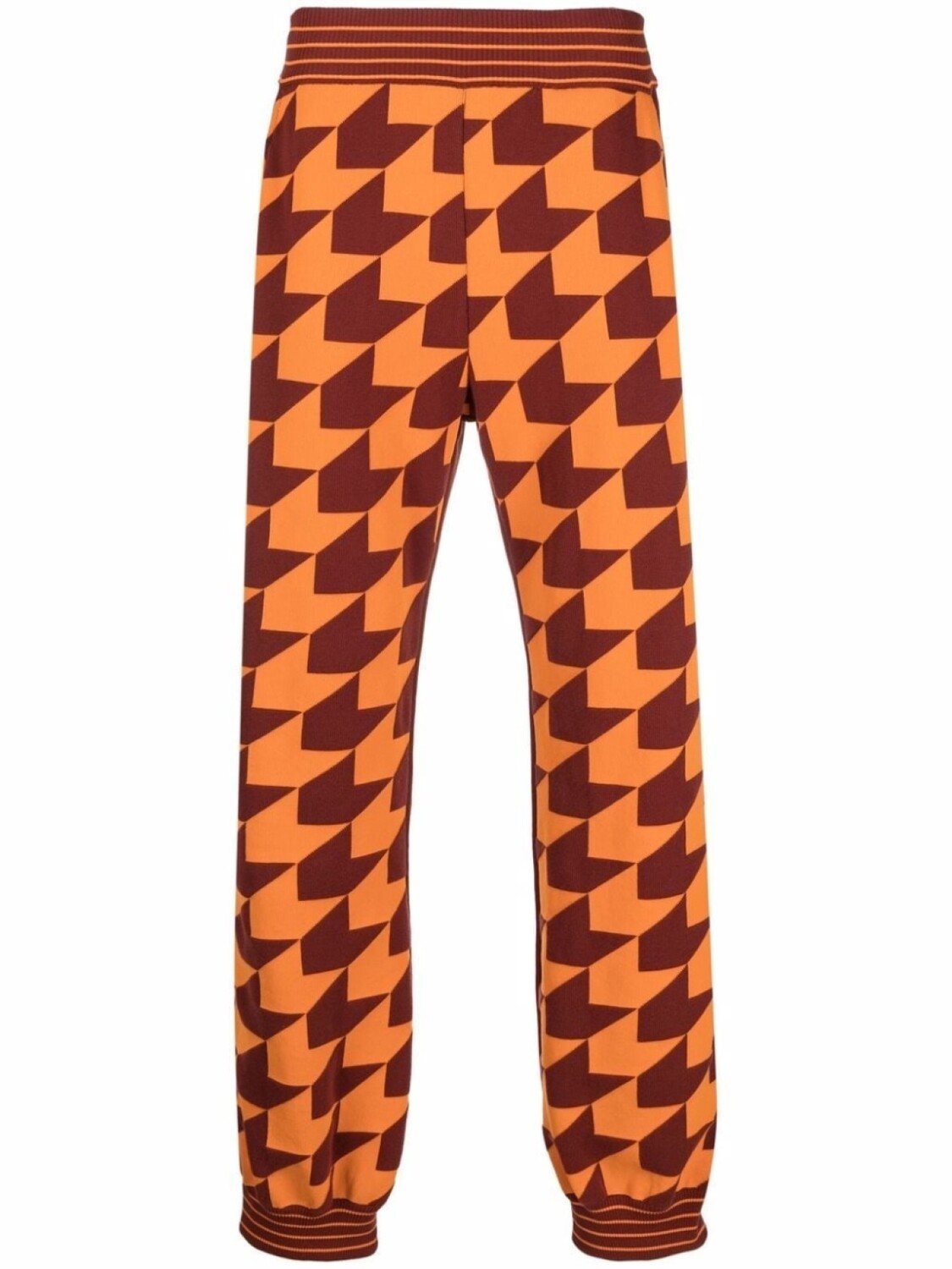

Marni спортивные брюки с узором шеврон, оранжевый