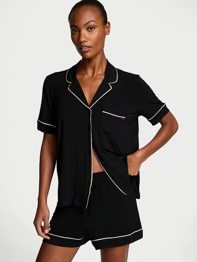 Комплект короткой пижамы из мягкого модала Victoria'S Secret, Prints & Solids Black