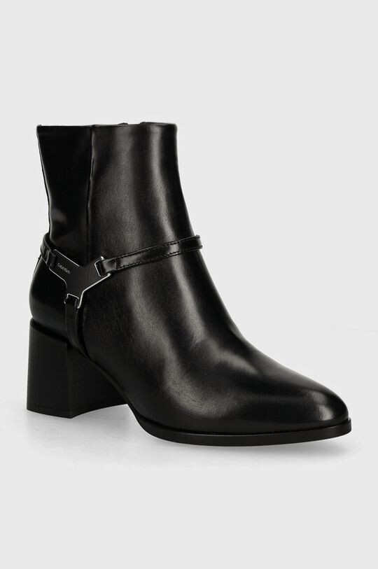 

Кожаные ботильоны ANKLE BOOT 55 W/HW LTH Calvin Klein, черный