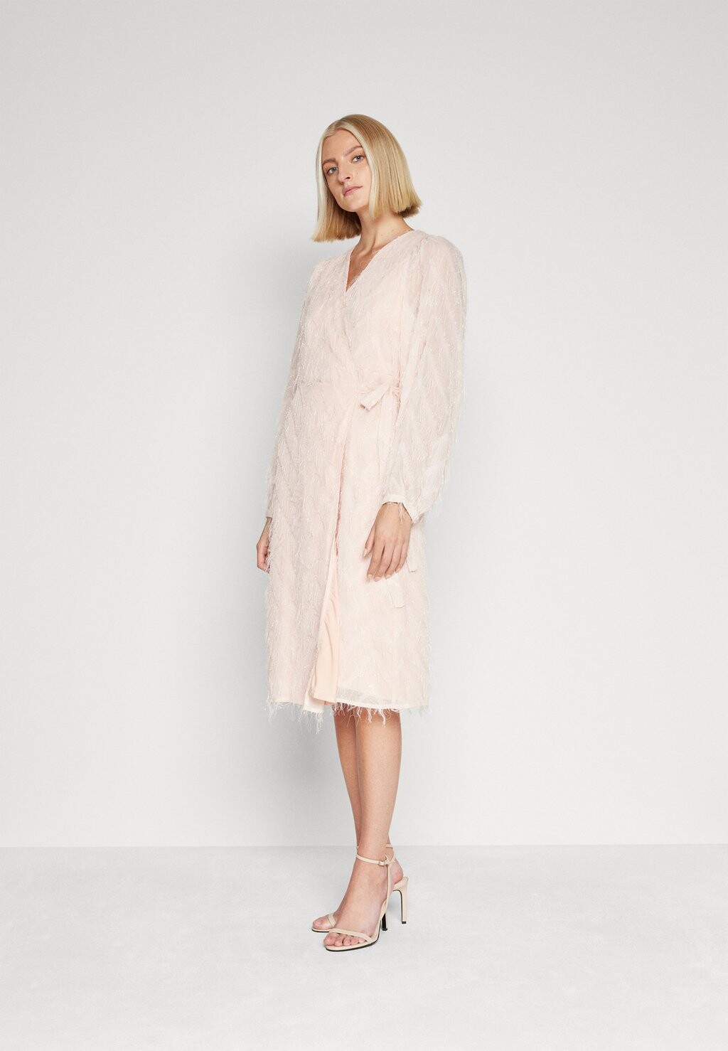 

Коктейльное платье VIFEATHER WRAP DRESS VILA, розовый