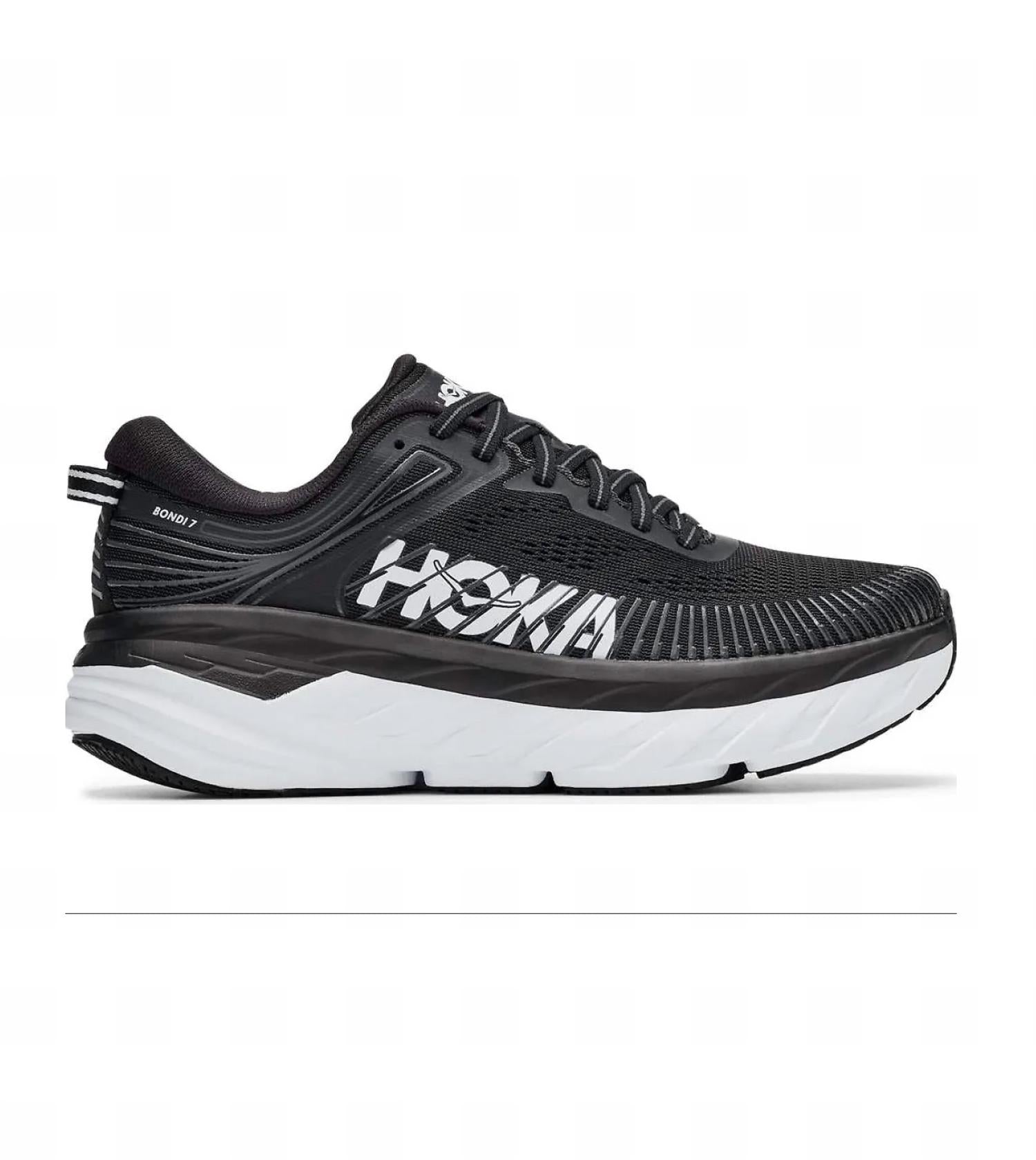 

Мужские кроссовки Bondi 7 в черно-белом цвете Hoka, Black White