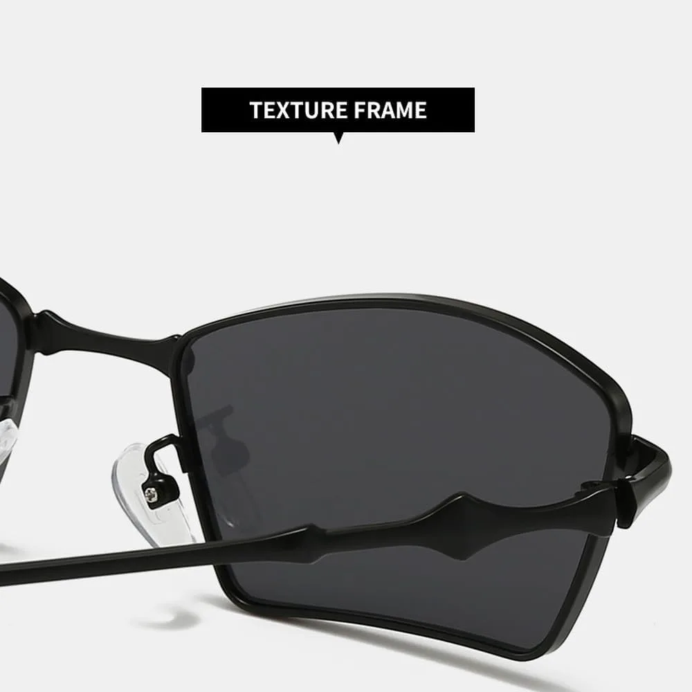 

Солнцезащитные очки в стиле ретро 2027 года, квадратной формы, необычной формы, панк, с маленькой оправой, квадратные солнцезащитные очки MTZJH, C6goldclear