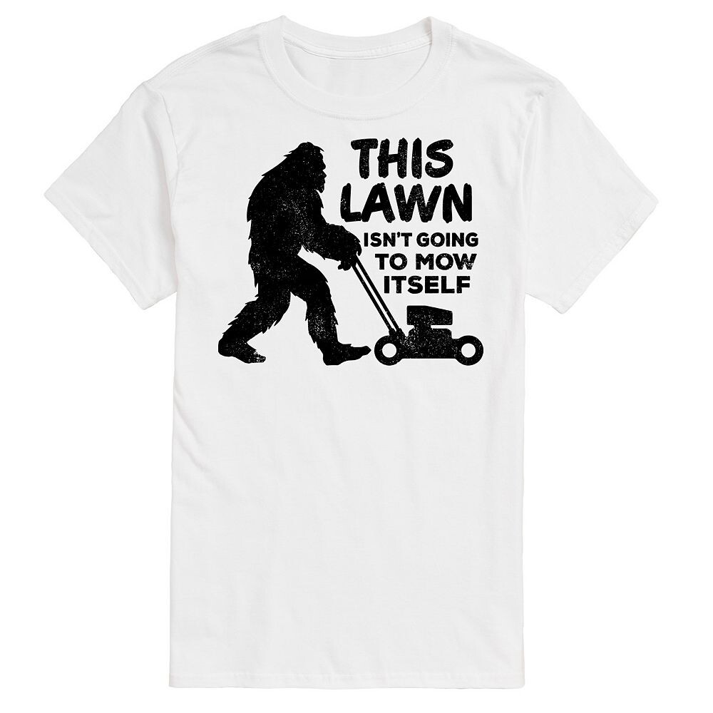 

Мужская футболка с рисунком This Lawn Sasquatch Licensed Character, белый