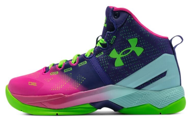 

Баскетбольные кроссовки Curry 2 Kids PS High-top розовые/синие Under Armour