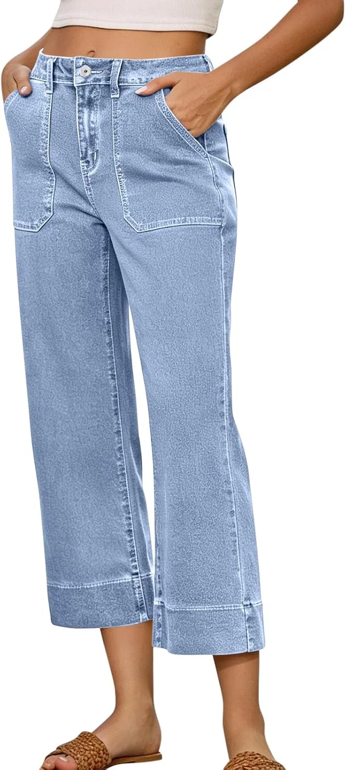 Джинсы прямые свободные Light Blue