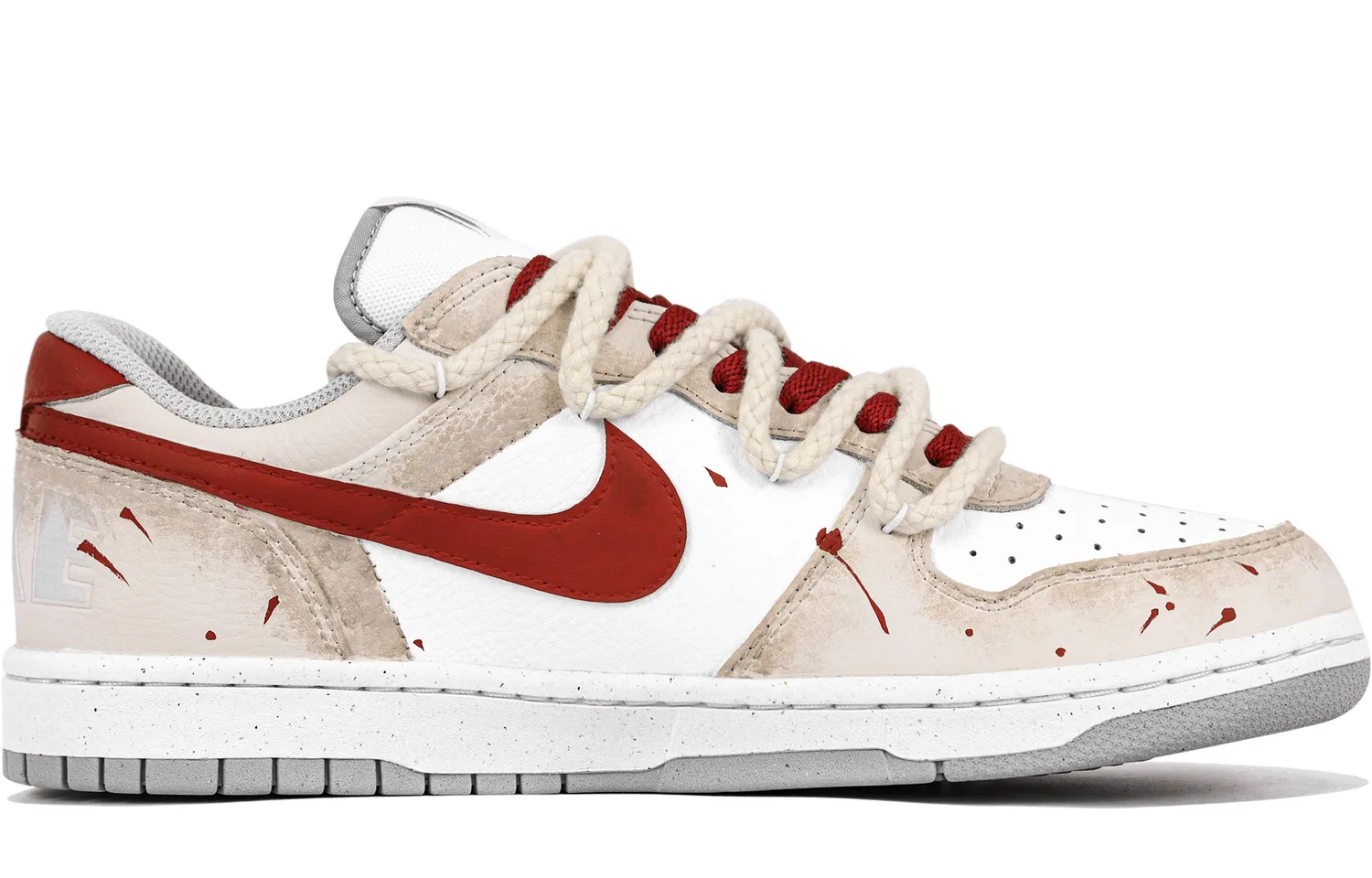 Nike Big Galloping Journey, Year Of The Horse Planning, Chinese Style, Vintage Trendy Abrasion Resistant Breathable, бежевый белый красный — фото 3