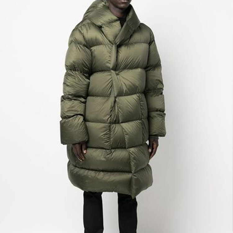 Пуховик мужской зеленый Rick Owens, зеленый — фото 2