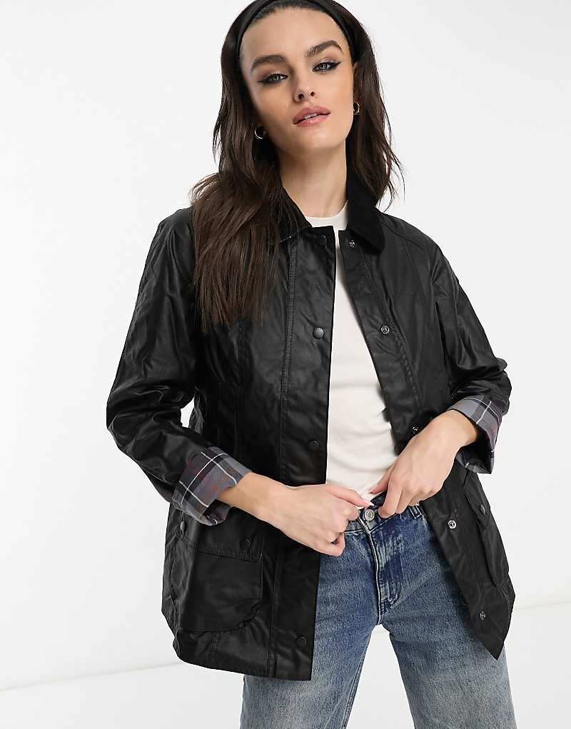 

Черная вощеная куртка Barbour Beadnell
