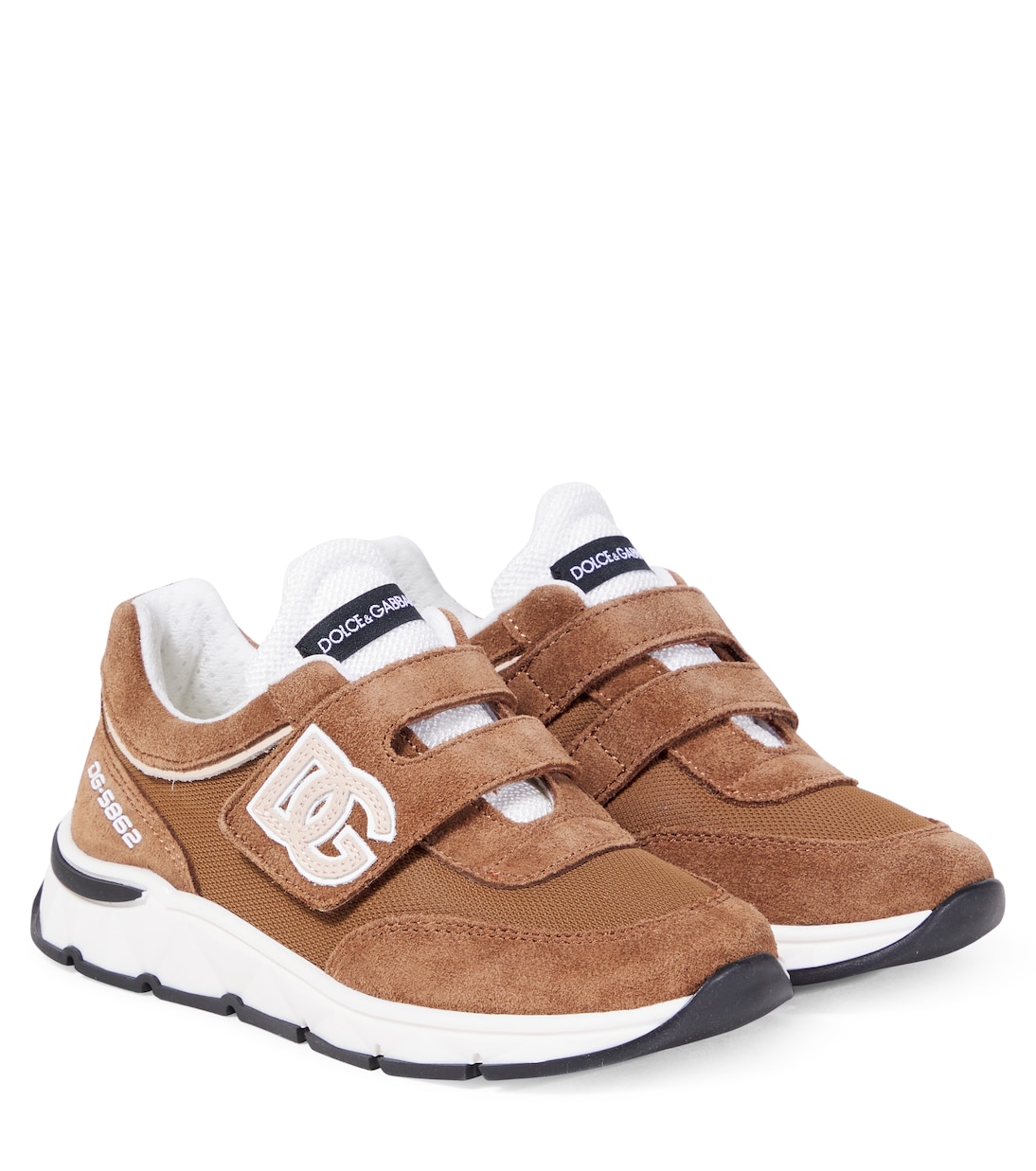 

DG Running кроссовки из замши и сетки Dolce&Gabbana Kids, Marrone/Cognac