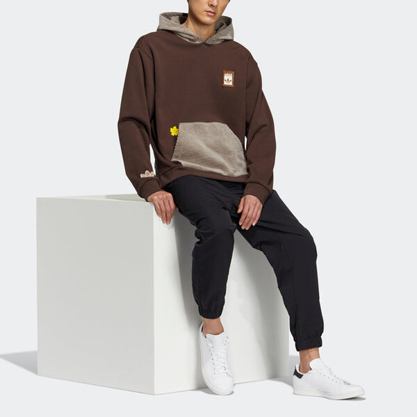 Толстовка оригиналы x плавящаяся грусть толстовка Adidas, коричневый — фото 3