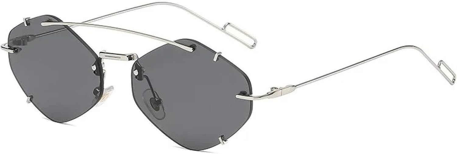 

Солнцезащитные очки с защитой от УФ-излучения UV400 | Легкая безрамочная оправа | Для женщин и мужчин | Для занятий спортом на открытом воздухе и вождения LXLHWN, Black