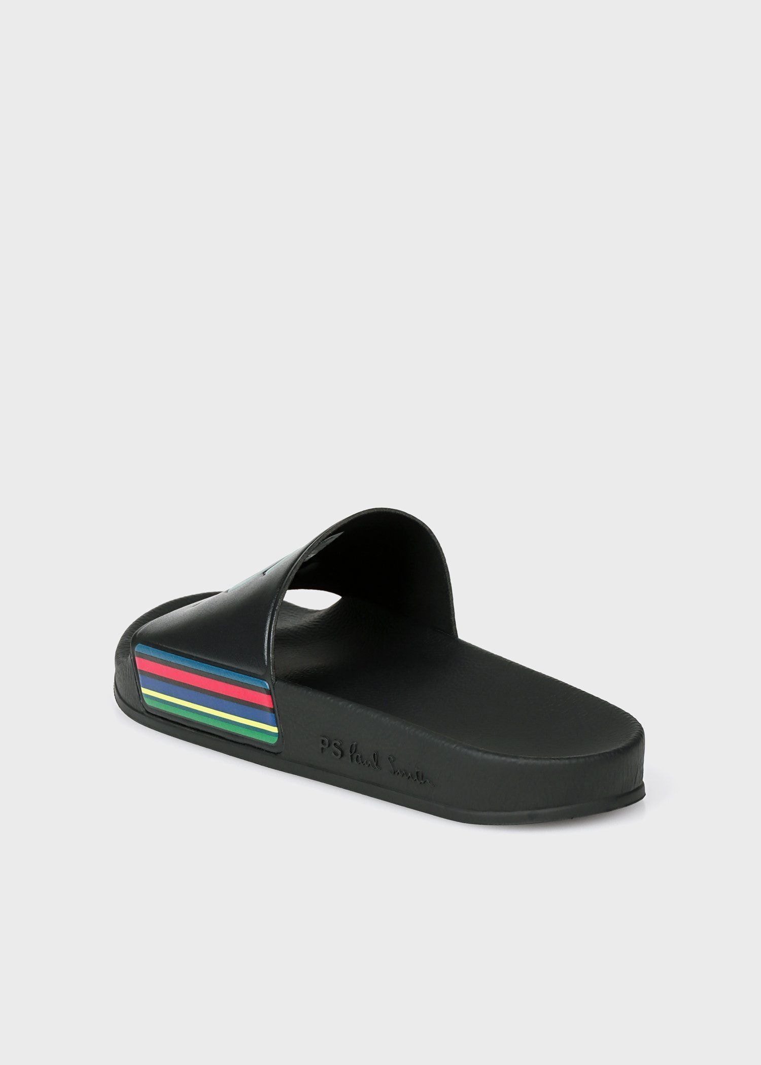Сандалии для душа с логотипом PS и зебровым принтом Ps Paul Smith, Black 2 — фото 4