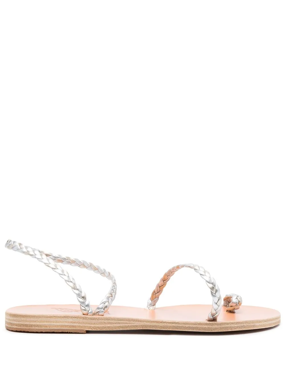 Сандалии с плетеными ремешками Ancient Greek Sandals, серебряный