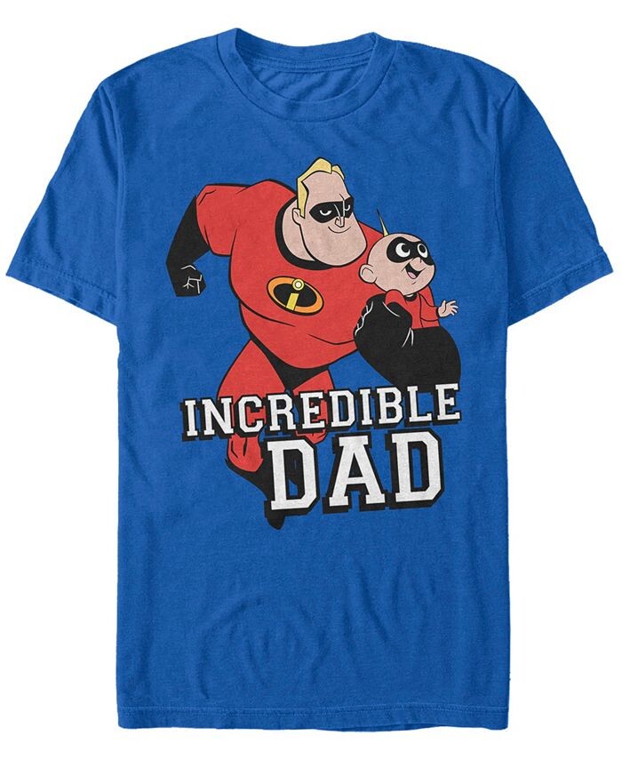 

Мужская футболка с короткими рукавами Disney Pixar The Incredibles Hero Dad Fifth Sun, синий