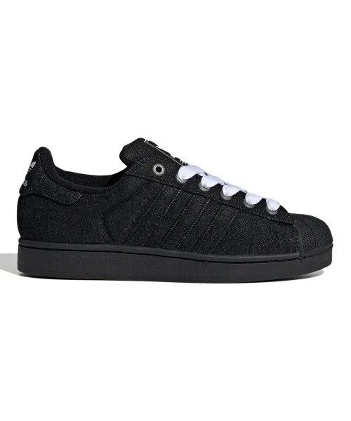 Мужские/женские кеды из денима Superstar II adidas чёрные