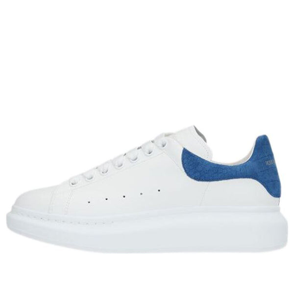 

Кроссовки oversized sneaker 'white blue crocodile' Alexander Mcqueen, белый
