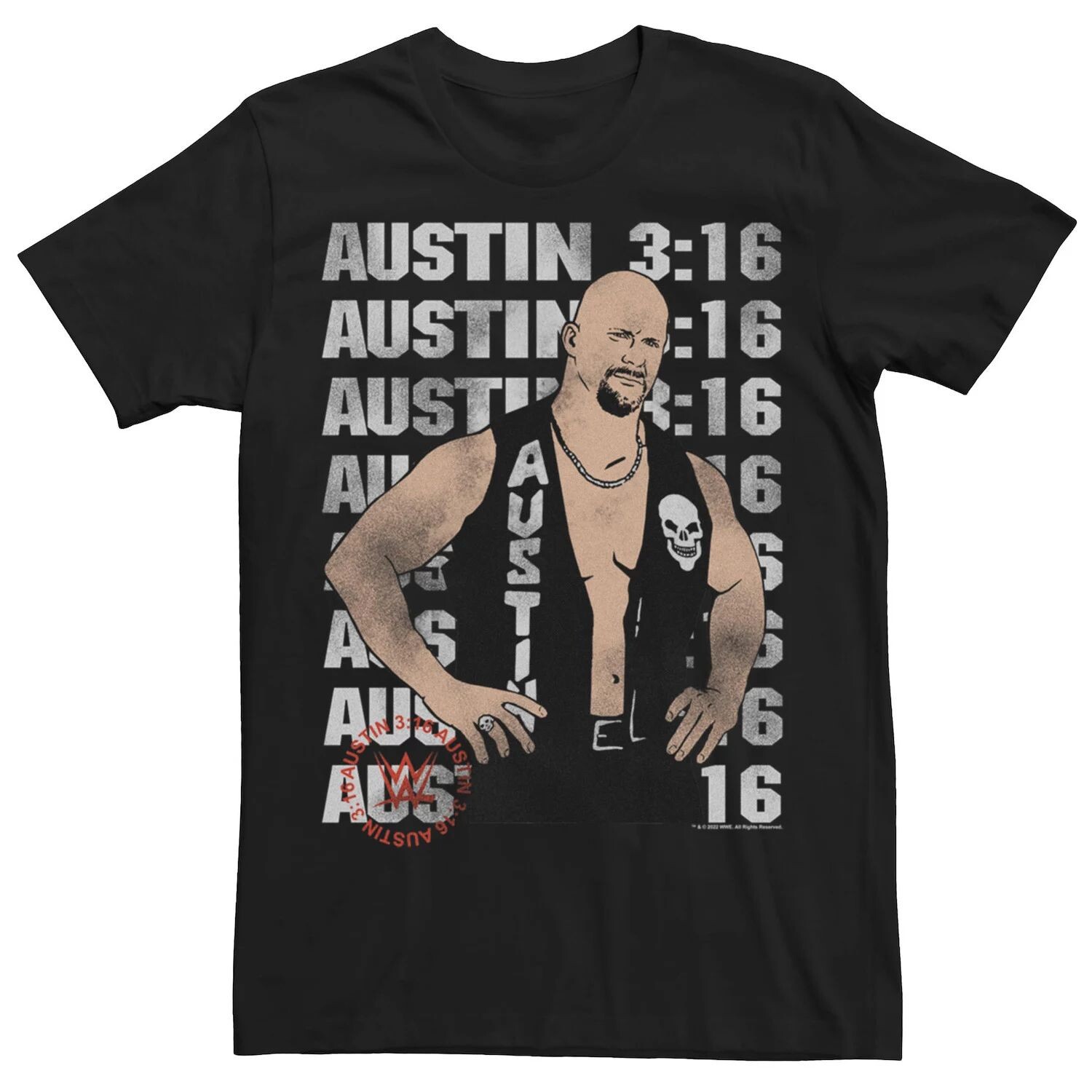

Мужская футболка с ретро-плакатом WWE Steve Austin 3:16 Licensed Character, Черный, Мужская футболка с ретро-плакатом WWE Steve Austin 3:16 Licensed Character