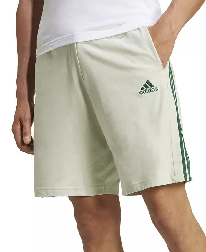 

Мужские шорты Essentials из одинарного джерси с 3 полосками 10 дюймов adidas, зеленый