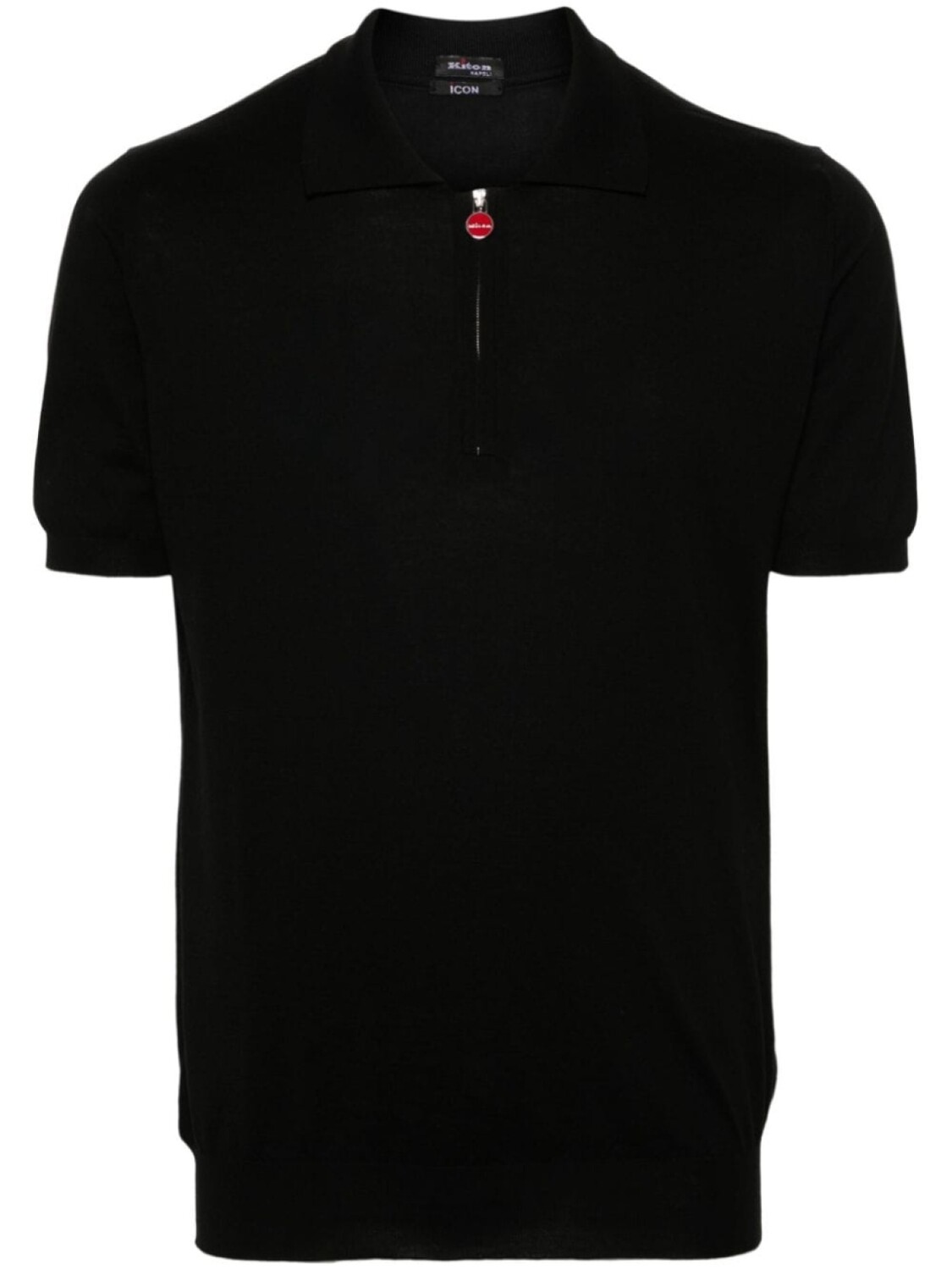 

Kiton рубашка поло в рубчик, черный