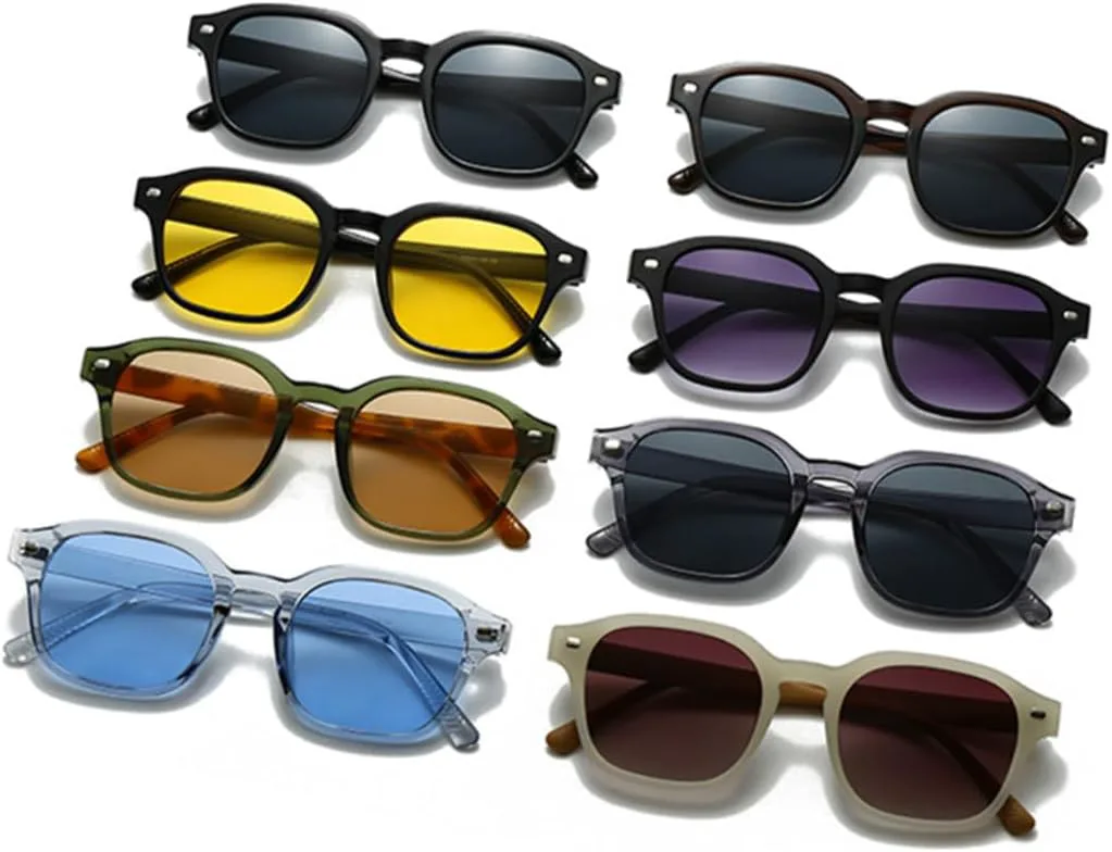 

Популярные модные солнцезащитные очки для женщин в стиле ретро с заклепками, желто-синие, с защитой от УФ-излучения UV400, для мужчин HHZZYVY, Black Gray Gradient