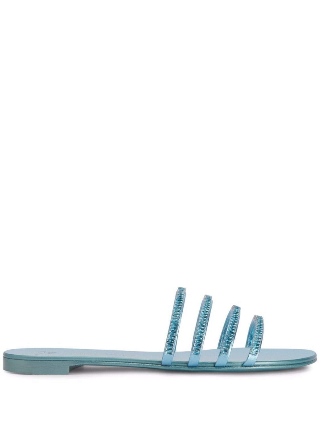 

Giuseppe Zanotti шлепанцы Iride с кристаллами, синий