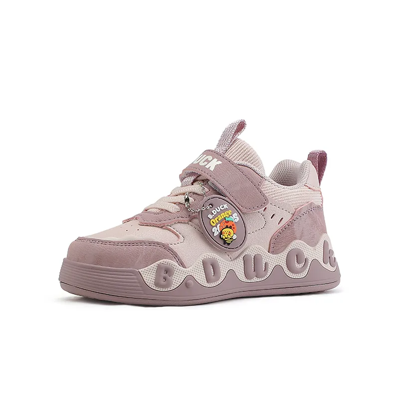 Synthetic Leather, Textile Cushioning, Wear Resistant Low top детские кроссовки для скейтбординга Kids' B.Duck, бежевый красный — фото 3