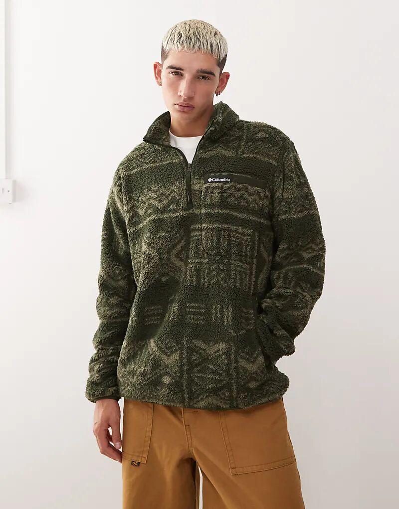 

Флис Columbia Rugged Ridge High Pile с полумолнией, зеленый цвет