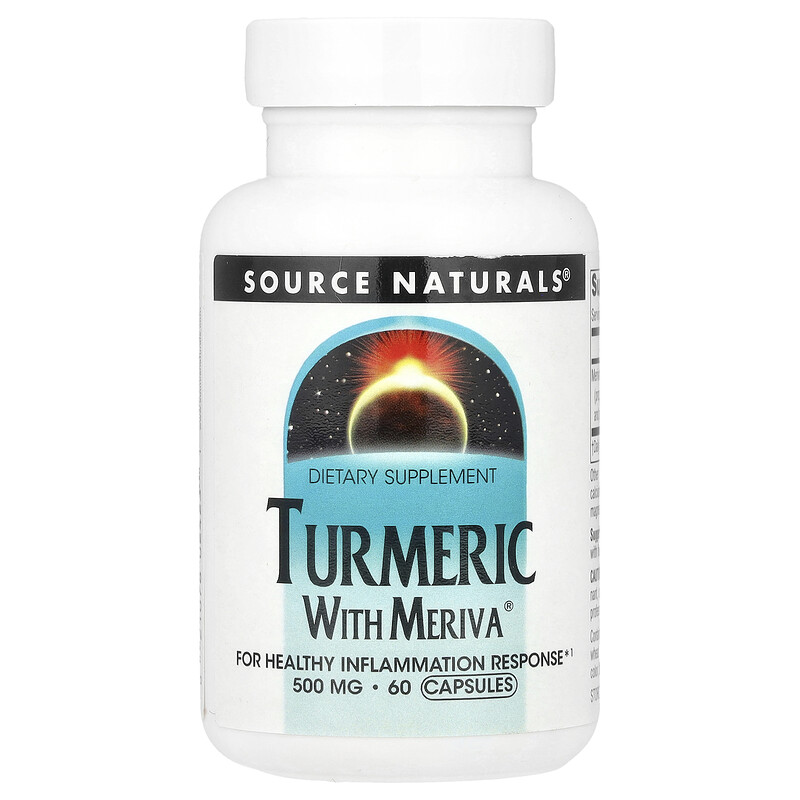 

Source Naturals, Куркума с Meriva, 60 капсул