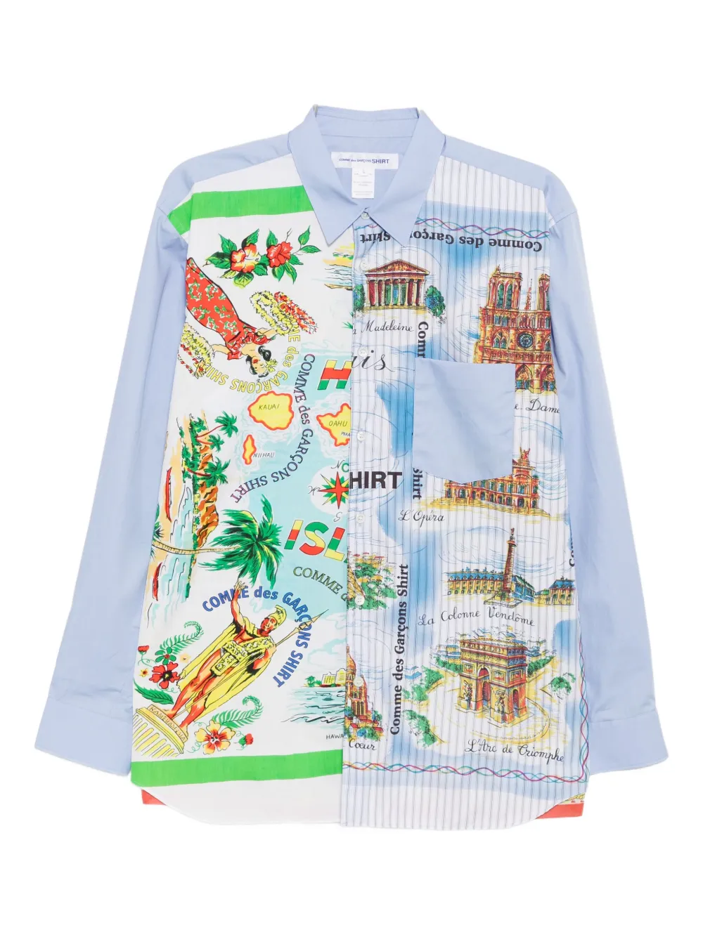 

Рубашка с графичным принтом Comme Des Garçons Shirt, синий