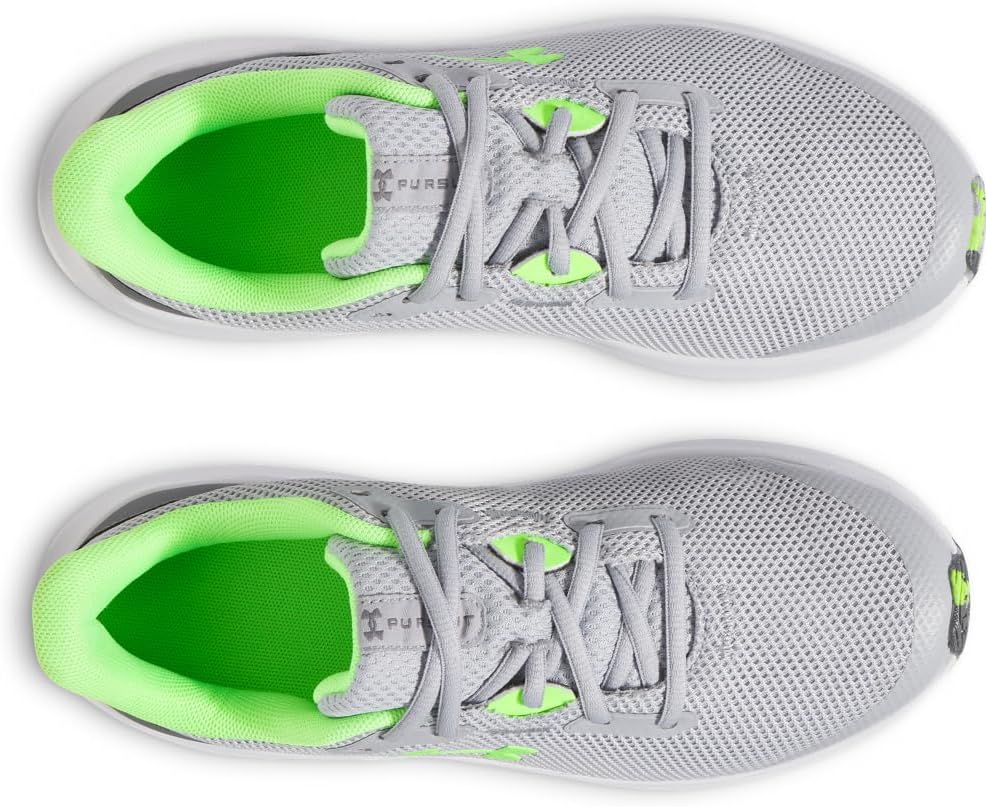 Кроссовки Under Armour Pursuit 4 для мальчиков школьного возраста, (011) Mod Gray/Castlerock/Hyper Green — фото 4